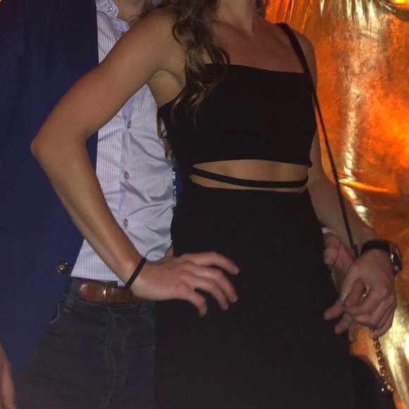 Windsor midriff cut-out little black dress - Picture 2 of 2